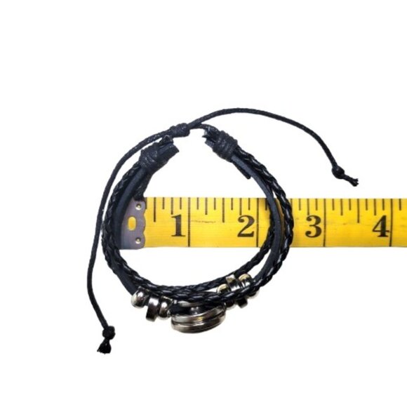 Dead & Co Faux Leather Bracelet Adjustable Steal Your Face Cabochon Charm NWOT - Picture 7 of 7